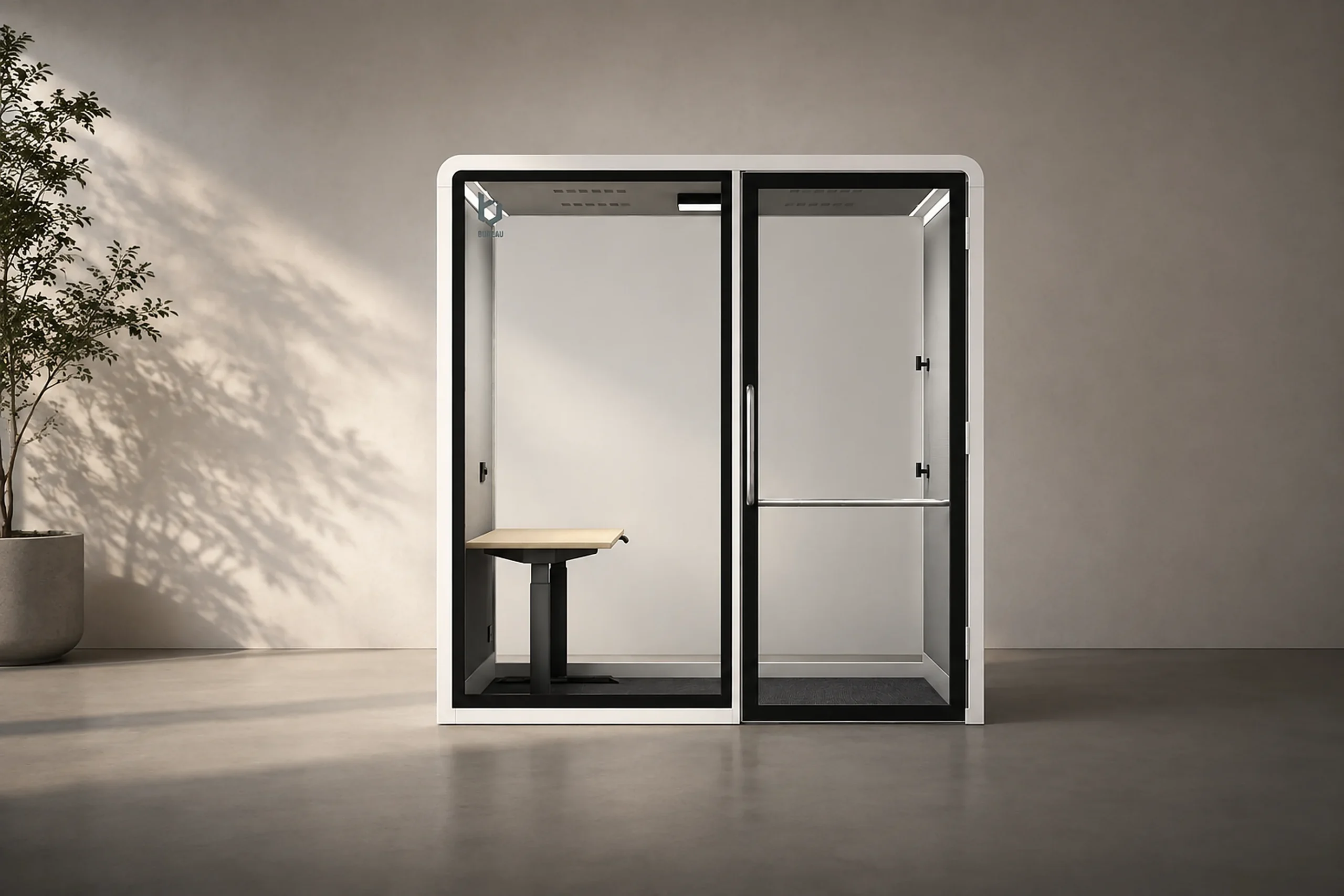 A Bureau booth in an accessible, near-flush-threshold configuration